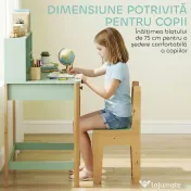 AIYAPLAY Birou pentru Copii cu 3 Compartimente și 2 Sertare, Birou din Lemn cu Spații pentru Cărți și Jucării, Banc de Școală pentru Studiu și Desen pentru Copii 5-12 Ani, Verde | Aosom Romania 