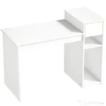 HOMCOM Birou pentru Studiu și Scris cu Sertar și Rafturi, 108 cm, Alb