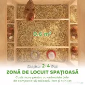 PawHut Coteț din Lemn cu 2 Căsuțe, Coteț pentru Găini de Exterior cu Acoperiș Impermeabil, Tavă Detașabilă și Bare, Adăpost pentru 2-4 Găini, Rațe, Grădină, 150x100x96,5 cm, Galben | Aosom Romania 