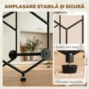 HOMCOM suport sticle masă metal | Aosom Romania 