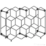 HOMCOM suport sticle masă metal