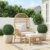HOMCOM Plante Decorative Artificiale din Buxus cu 682 de Frunze, Rezistente la UV, Înălțime 42 cm | Aosom Romania 