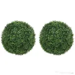 HOMCOM Plante Decorative Artificiale din Buxus cu 682 de Frunze, Rezistente la UV, Înălțime 42 cm