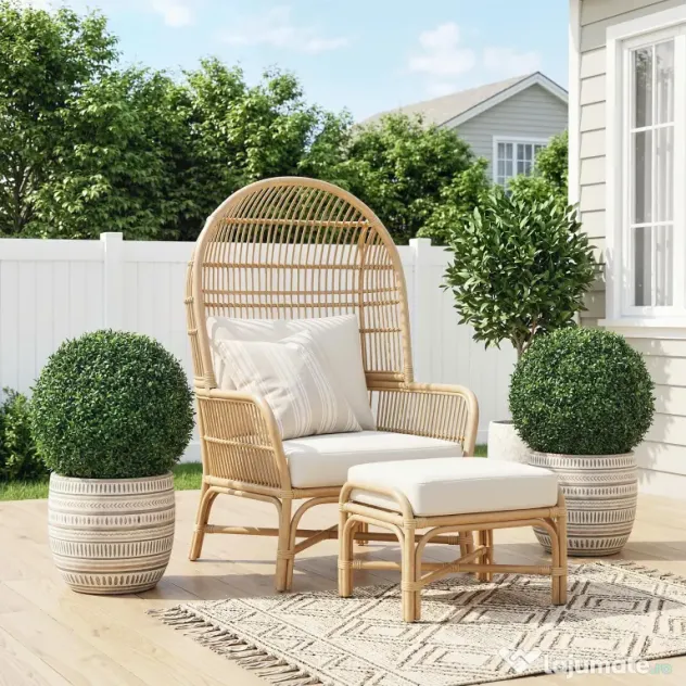 HOMCOM Plante Decorative Artificiale din Buxus cu 682 de Frunze, Rezistente la UV, Înălțime 42 cm