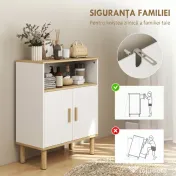 HOMCOM dulap multifuncțional joasă înălțime | Aosom Romania 