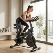 Bicicletă SPORTNOW pentru Acasă, Stativă cu Aplicație, Rezistență Magnetică 0-100% | Aosom Romania 