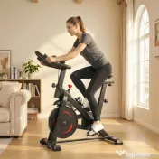 Bicicletă SPORTNOW pentru Acasă, Stativă cu Aplicație, Rezistență Magnetică 0-100% | Aosom Romania 