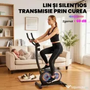 SPORTNOW Bicicletă Fitness cu 8 Niveluri de Rezistență Magnetică, Bicicletă cu Bluetooth, Șa Reglabilă, Ecran LCD, Senzor Puls, Suport Telefon, Bicicletă de Antrenament pentru Acasă | Aosom Romania 