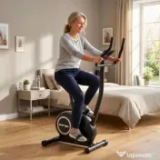 SPORTNOW Bicicletă Fitness cu 8 Niveluri de Rezistență Magnetică, Bicicletă cu Bluetooth, Șa Reglabilă, Ecran LCD, Senzor Puls, Suport Telefon, Bicicletă de Antrenament pentru Acasă | Aosom Romania 