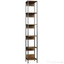 HOMCOM Bibliotecă cu 6 Rafturi, Finisaj Lemn Maro