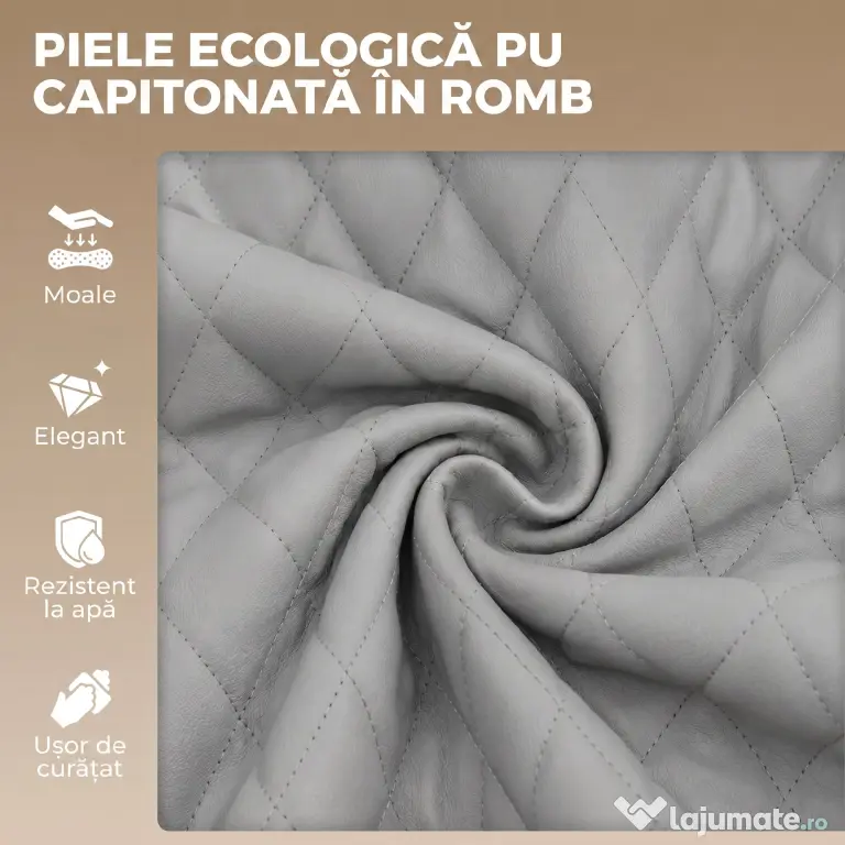 HOMCOM Set de 2 Scaune de Bar Rotative Reglabile pentru Bucătărie, Gri Deschis | Aosom Romania