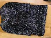 Rochie neagra cu paiete multicolore XL Zara