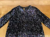 Rochie neagra cu paiete multicolore XL Zara