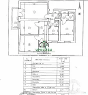 Apartament 4 camere, decomandat/Etaj 4/4 ,Zona Nord