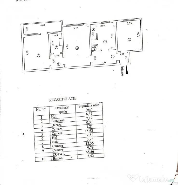 Apartament 3 camere Hipodrom - 64mp - Renovat Recent - Mobil