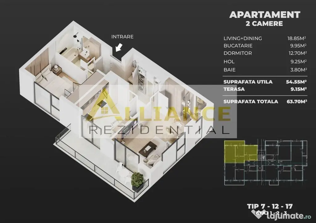NOU 2 camere Popesti-Leordeni