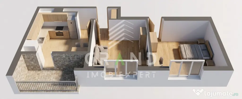 2 Camere | Etaj 1 | Balcon | Centrală Proprie | Mărăști