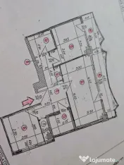 2 camere, 14/14, bloc 1980, 71mp, anvelopat-Lujerului 