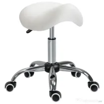 HOMCOM scaun pentru salon, tip sa 52×53×49-61cm, crem