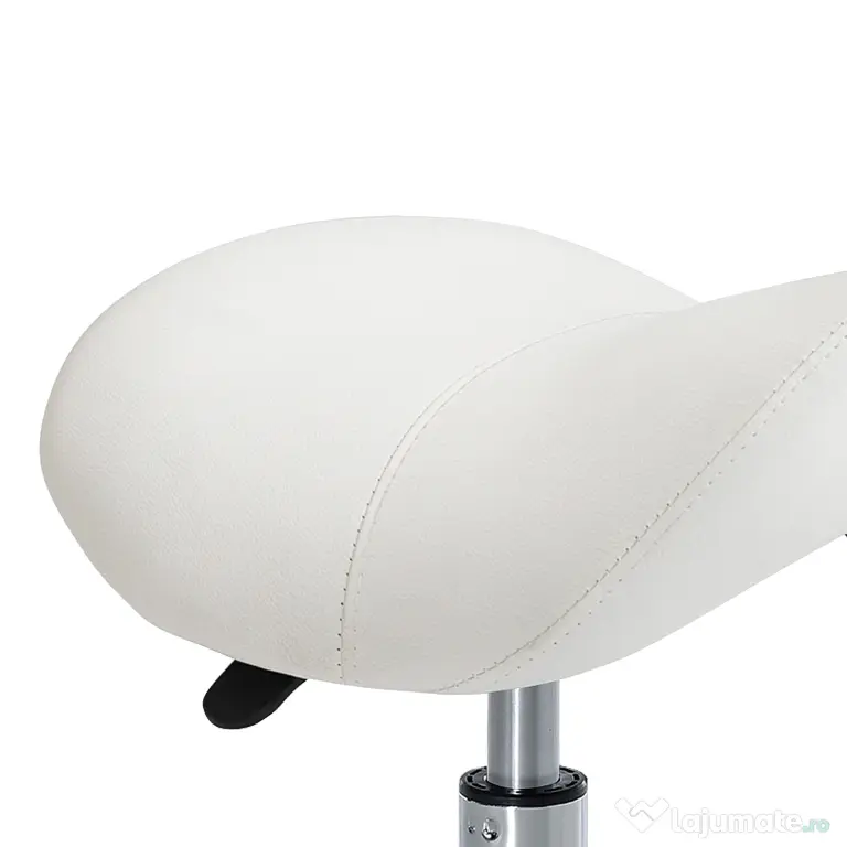 HOMCOM scaun pentru salon, tip sa 52×53×49-61cm, crem