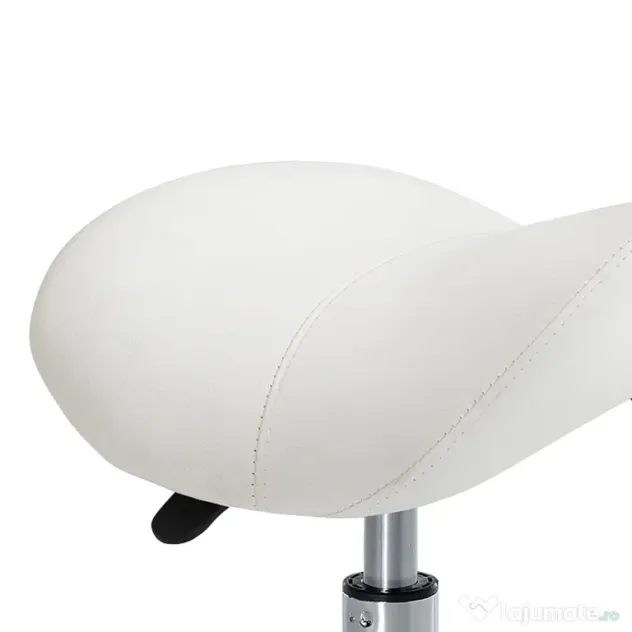 HOMCOM scaun pentru salon, tip sa 52×53×49-61cm, crem