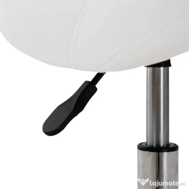 HOMCOM scaun pentru salon, tip sa 52×53×49-61cm, crem