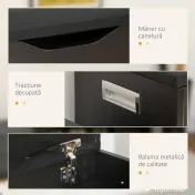 HOMCOM Banca Pantofi – Compartimente Deschise & Spatiu Depozitare