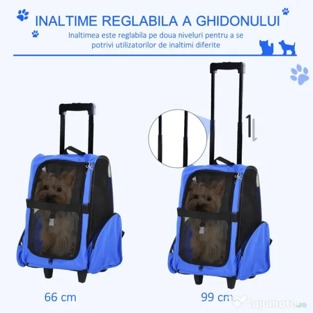 PawHut rucsac transport animale mici, 36x30x49