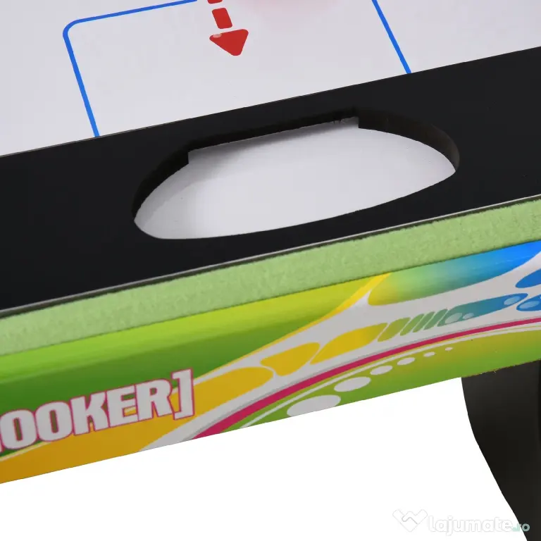 HOMCOM Masă de Joc 4 în 1 Pliabilă pentru Fotbal de Masă, Biliard, Air Hockey și Ping Pong, din MDF și Plastic