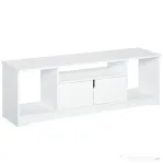 Mobilier Suport TV HOMCOM Pana la 42 inchi cu Dulapior si Etajere Deschise, din Lemn, 120x30x41cm