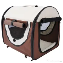 PawHut Geantă Trasport pentru Câini și Pisici Pliabilă, Culoarea cafelei, 61x46x51cm