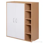 Homcom Dulap de Perete 2 Usi – Lemn cu Rafturi Reglabile 80×32×90,5 cm