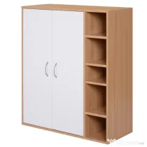 Homcom Dulap de Perete 2 Usi – Lemn cu Rafturi Reglabile 80×32×90,5 cm