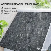 Outsunny Căsuță pentru Depozitarea Uneltelor din Lemn cu 3 Rafturi și Acoperiș Impermeabil din Bitum, 77,5x54,2x179,5 cm, Albă 