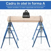 HOMCOM set suport de lucru din tuburi de otel, 68x58x80 cm 