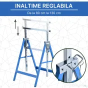 HOMCOM set suport de lucru din tuburi de otel, 68x58x80 cm 