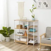 HOMCOM Raft pentru Bucatarie Economie de Spatiu Dulap cu 7 Rafturi din Metal Lemn 