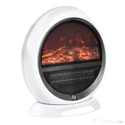 HOMCOM Semineu electric cu efect flacara, rotativ si portabil, putere 1500W 