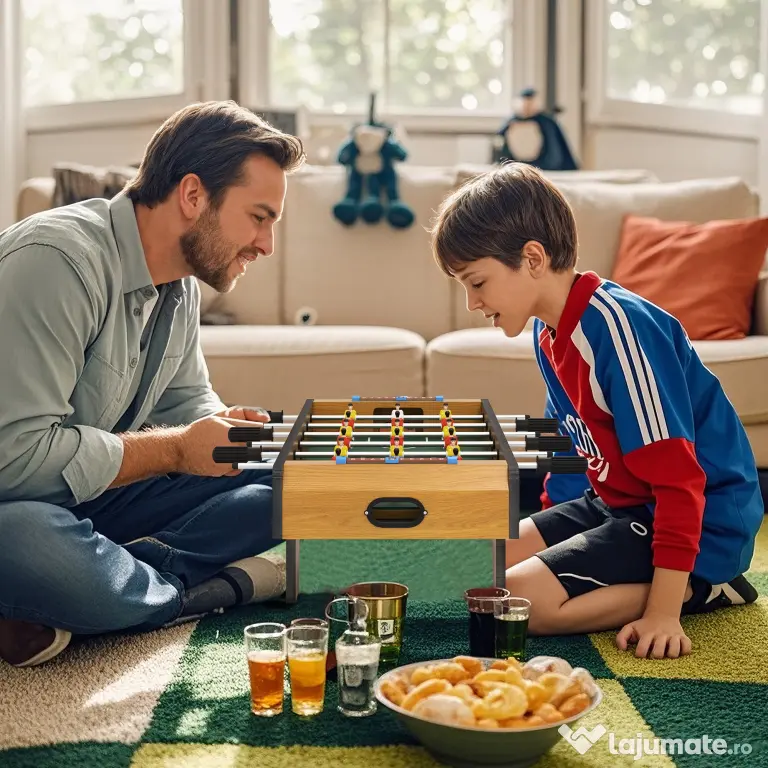 HOMCOM Fotbal de Masă Pliabil pentru Adulți și Copii din MDF 69x36.5x22 cm