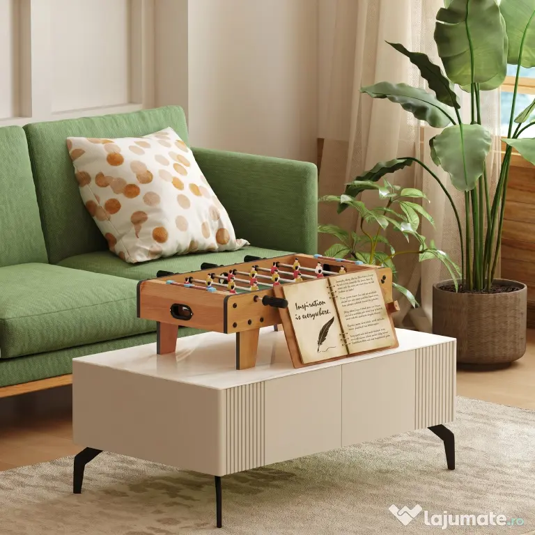 HOMCOM Fotbal de Masă Pliabil pentru Adulți și Copii din MDF 69x36.5x22 cm