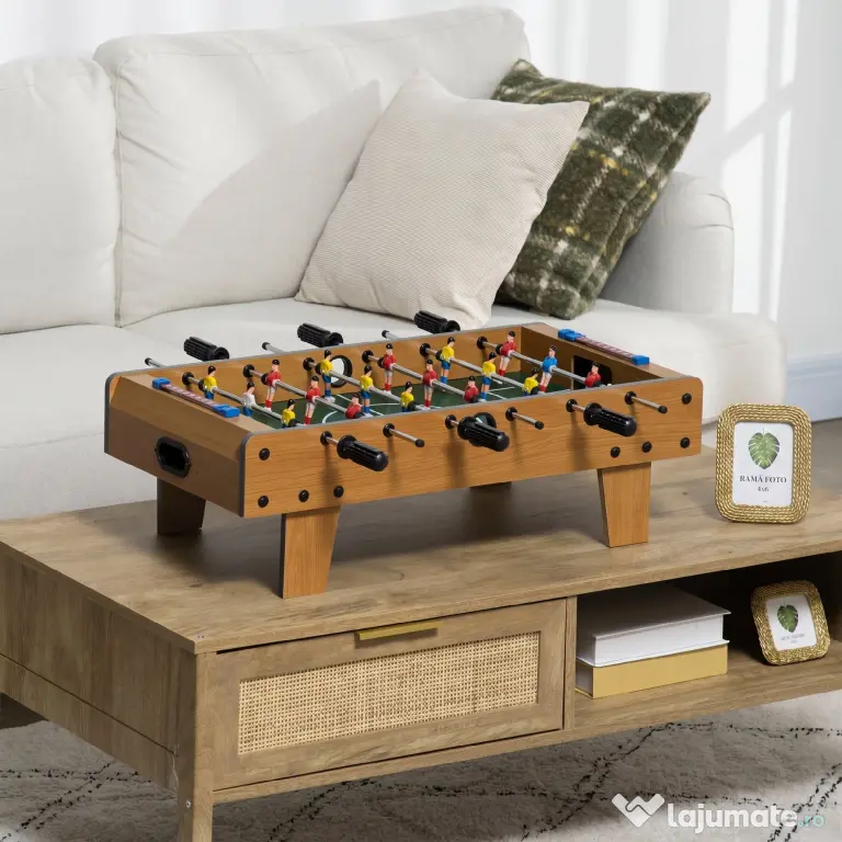 HOMCOM Fotbal de Masă Pliabil pentru Adulți și Copii din MDF 69x36.5x22 cm