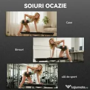 HOMCOM 2x15KG Gantere Hexagonale din Cauciuc Greutăți Portabile pentru Acasă