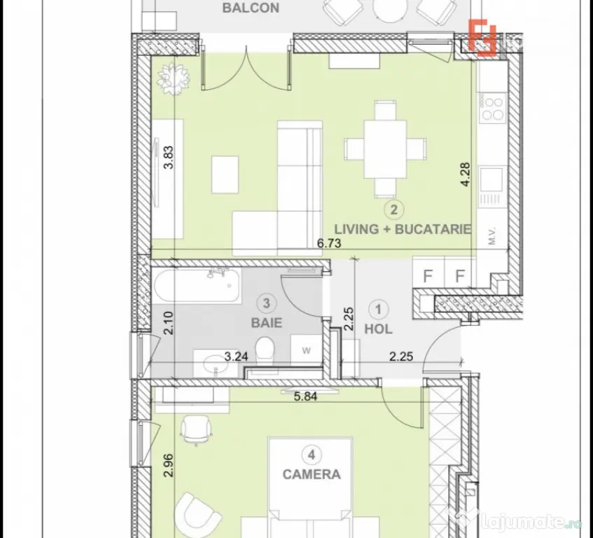 Calea Torontalului - Apartament cochet, 2 camere, de inchiri