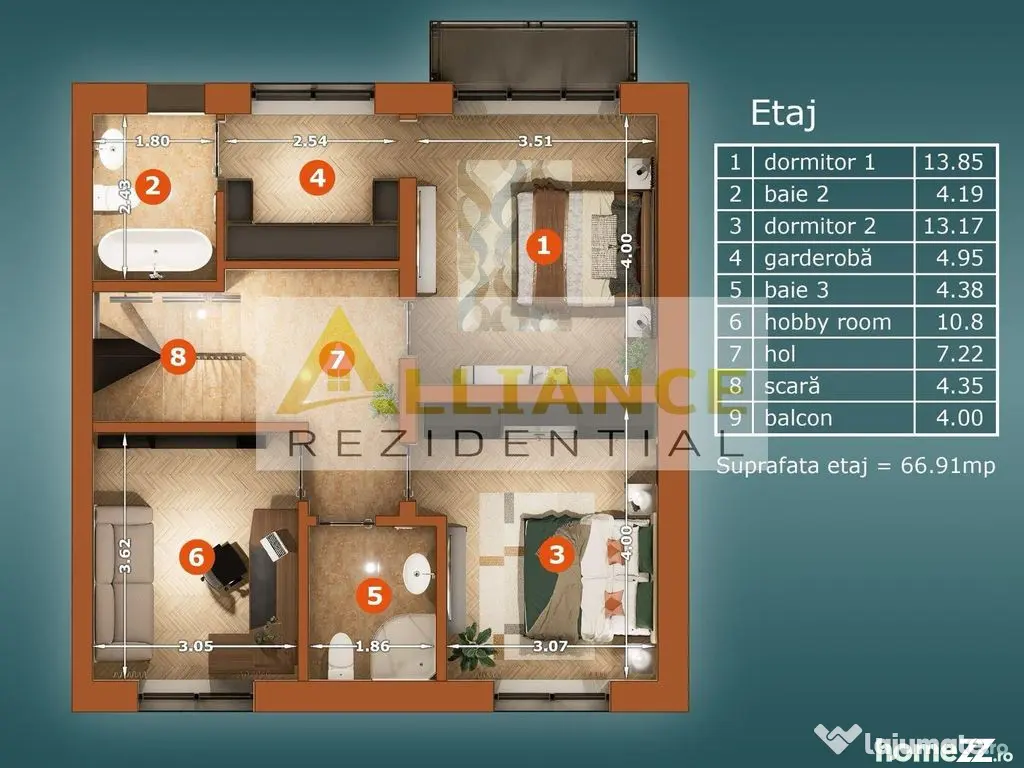 Popesti Leordeni-Duplex 5 camere - 4 bai-Terasa + Curte-2...
