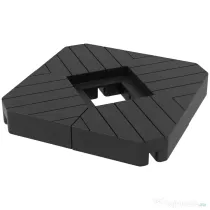 Outsunny Set 4 plăci de bază pentru umbrelă suspendată, umplute cu apă sau nisip până la 80 kg, negru