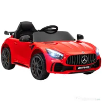 AIYAPLAY Mașină electrică pentru copii Mercedes-AMG GTR, 2 motoare, telecomandă, 3-5 km/h, roșu, 3-6 ani