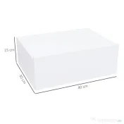 HOMCOM Noptier Suspendat Modern cu Sertar, din Lemn, 40x30x15 cm, Alb