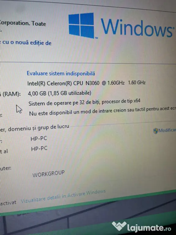 Laptop HP Slim Display 15,6,Windows,4gb ram,500gb m