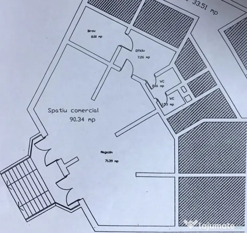 Spatiu comercial openspace 90,34 cartier Gheorgheni, aliment