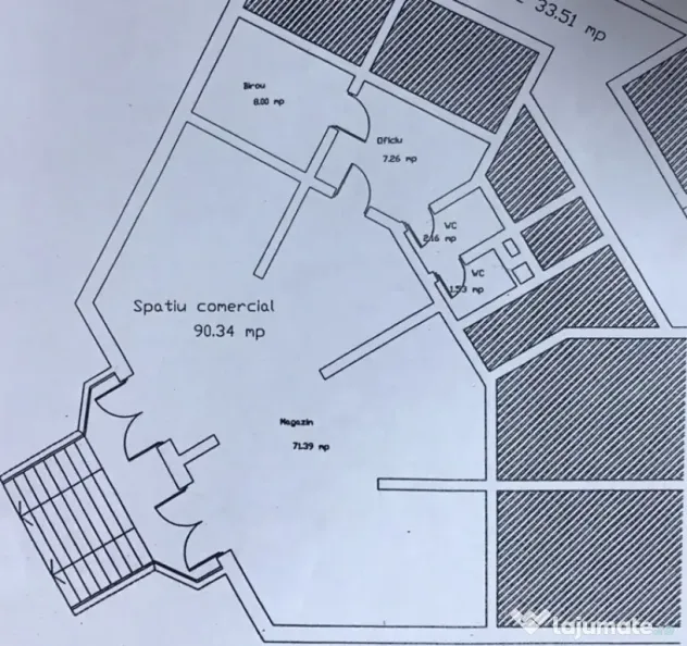 Spatiu comercial openspace 90,34 cartier Gheorgheni, aliment